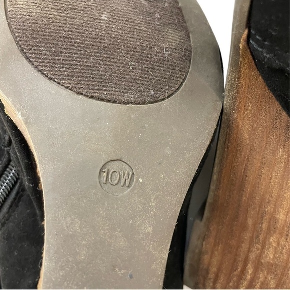 Cato Black Open Toe Wedge Ankle Boot - 10W - Picture 6 of 9